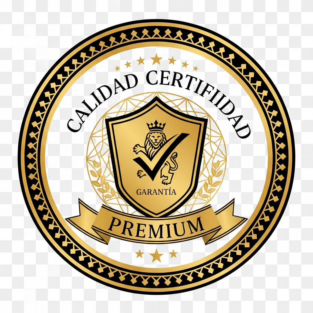 Logo de calidad certificada premium en español
