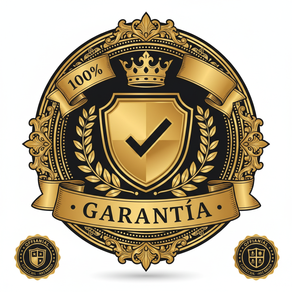 Sello de garantía ultra elegante que genera máxima confianza